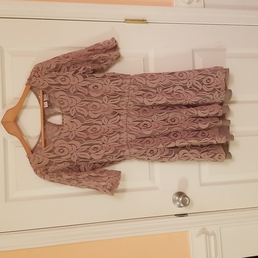 Brown floral dress